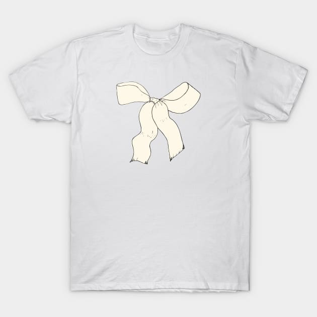 Black and cream bow T-Shirt by marufemia